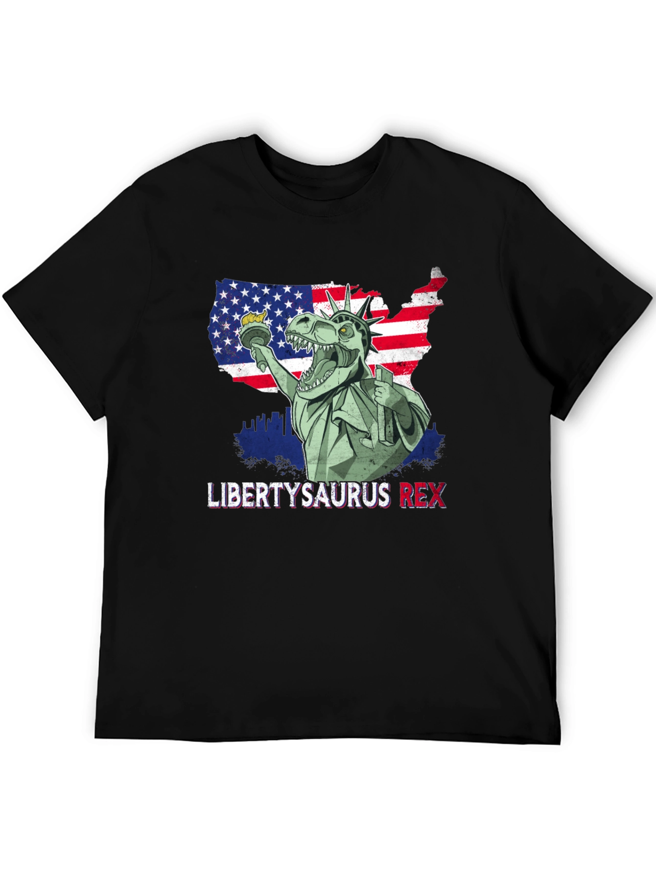 Liberty T-Rex T-Shirt: Patriotic Dinosaur USA Pride