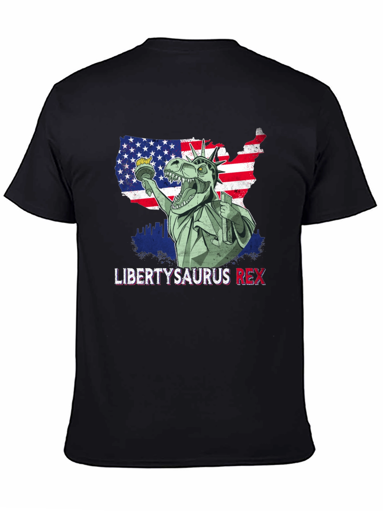Liberty T-Rex T-Shirt: Patriotic Dinosaur USA Pride