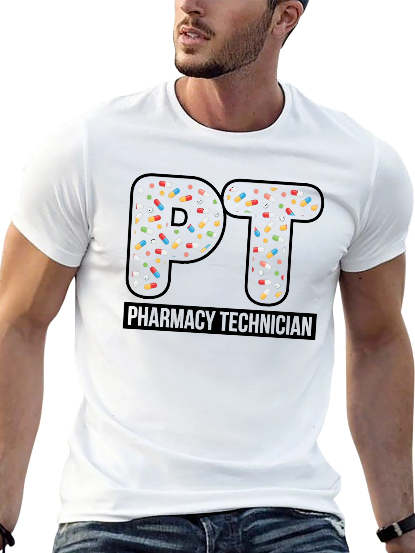 Pharmacy Technician PT Pill Design T-Shirt