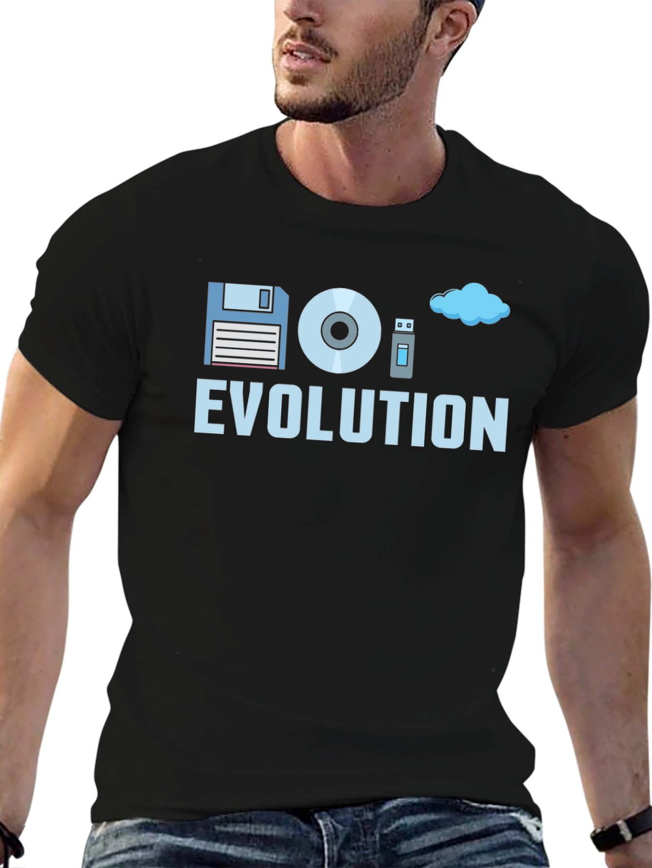 Evolution of Storage Black T-Shirt