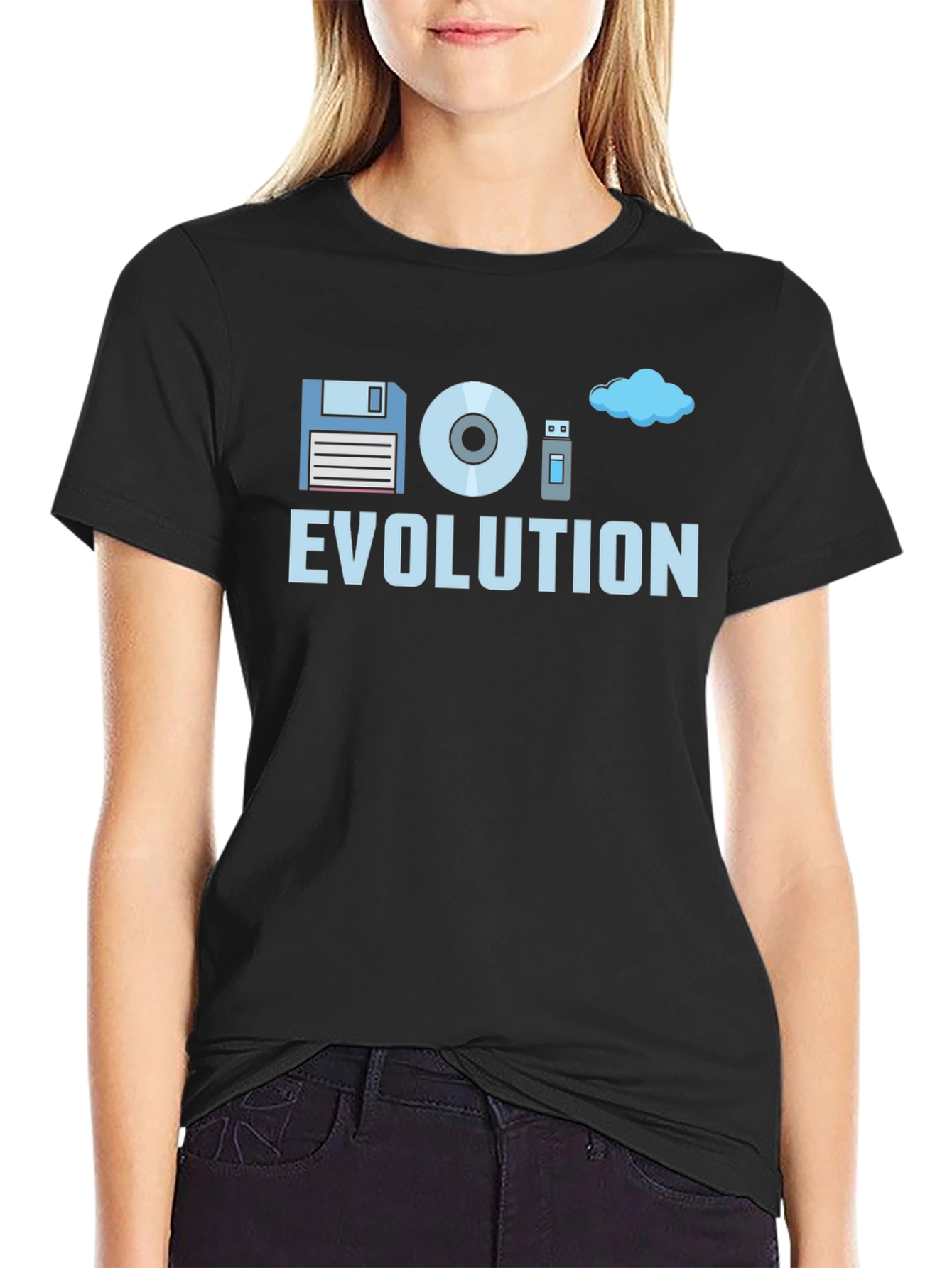 Evolution of Storage Black T-Shirt