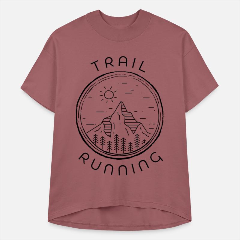 Trail running mountains man and woman