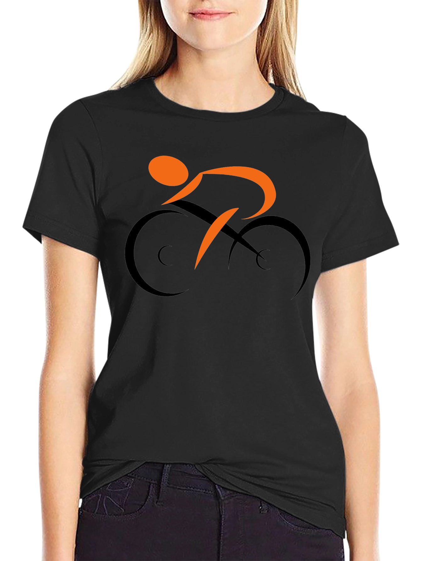 Cycling Silhouette T-Shirt - Black