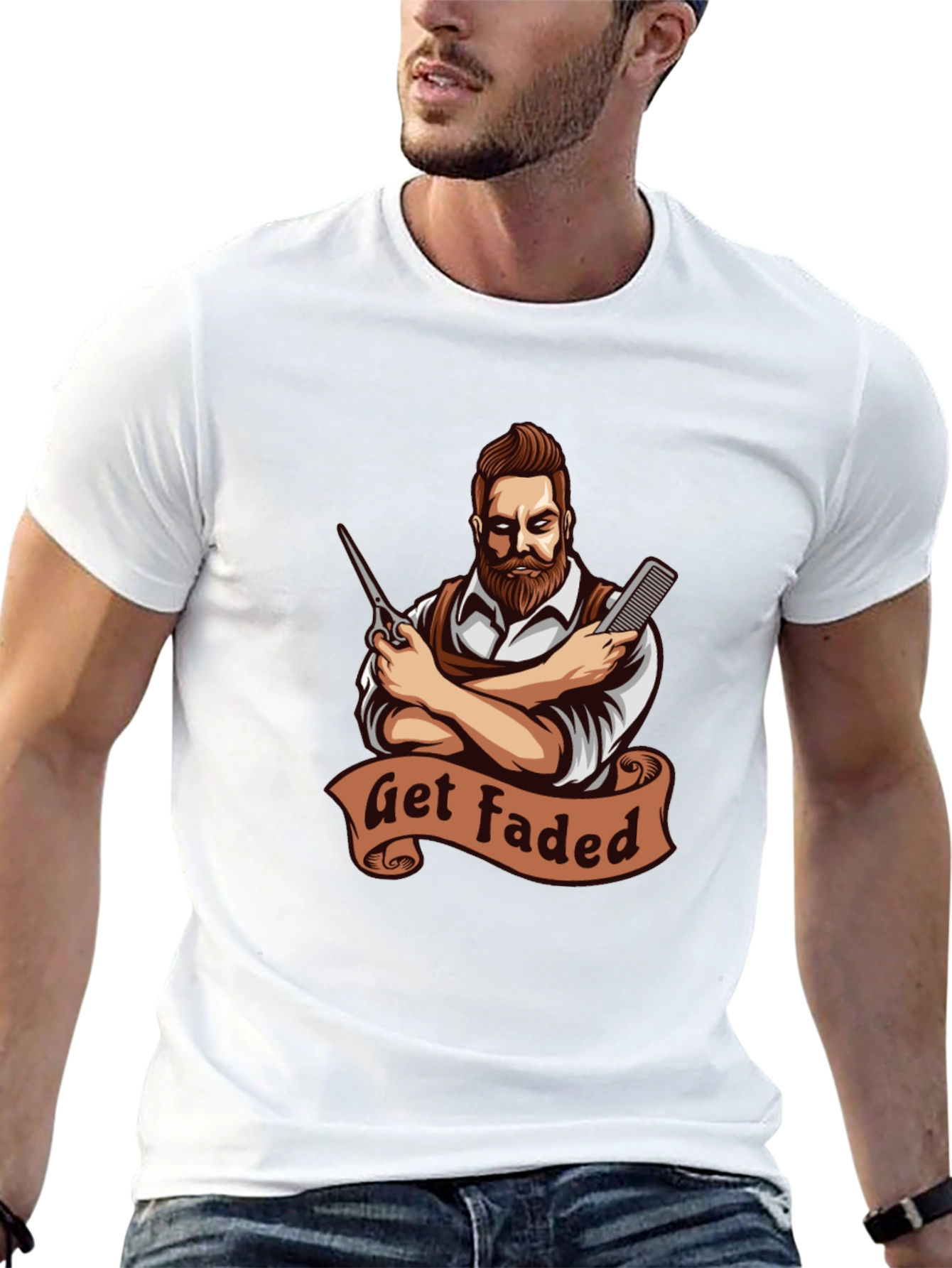 Get Faded Barber Graphic Tee