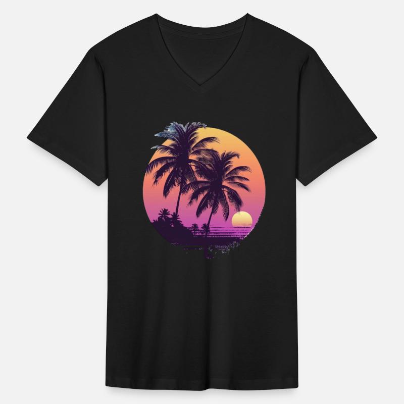 Tropical Sunset Palm Tree Silhouette