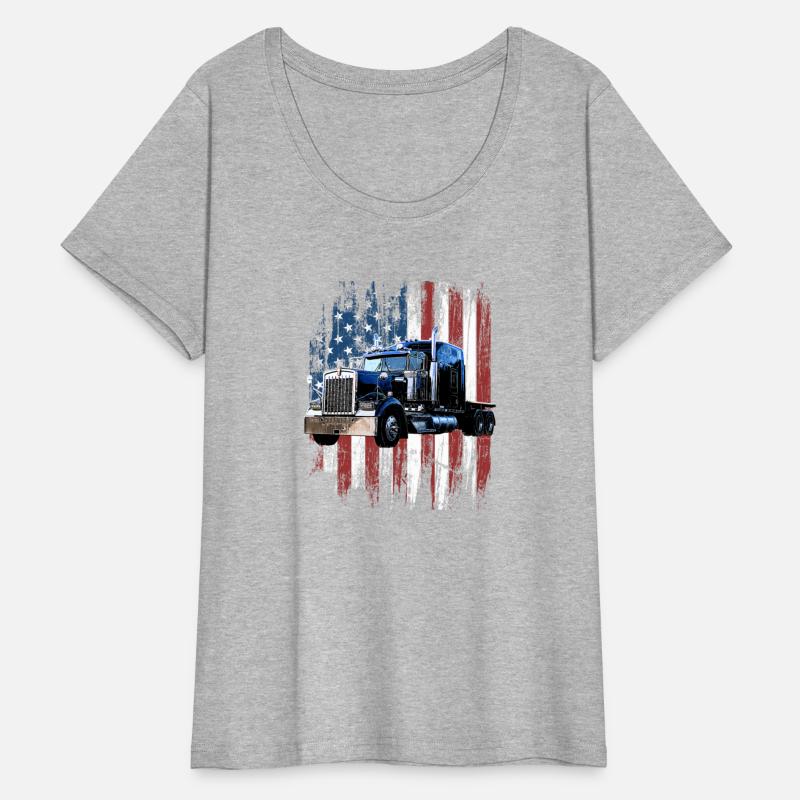 Trucker American Flag Truck Driver Truck Driver