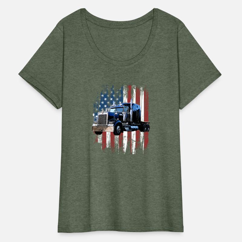 Trucker American Flag Truck Driver Truck Driver