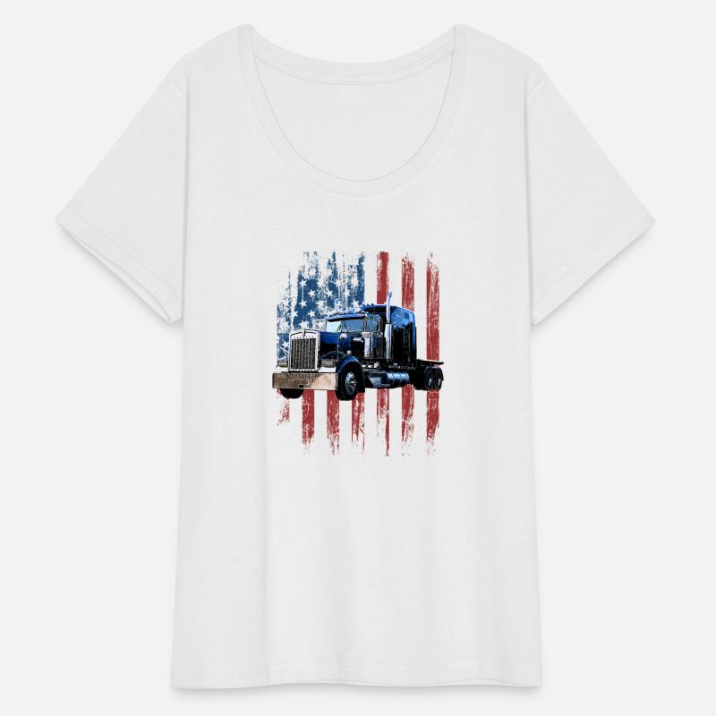 Trucker American Flag Truck Driver Truck Driver