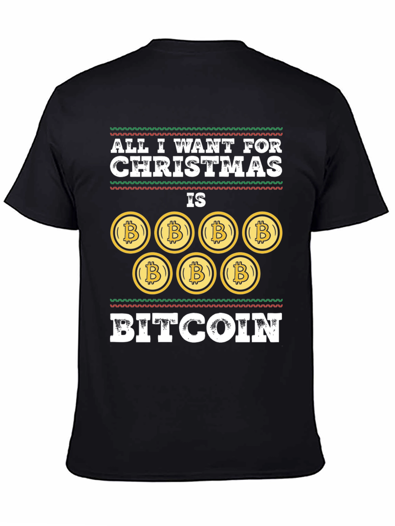 Bitcoin Christmas Graphic T-Shirt