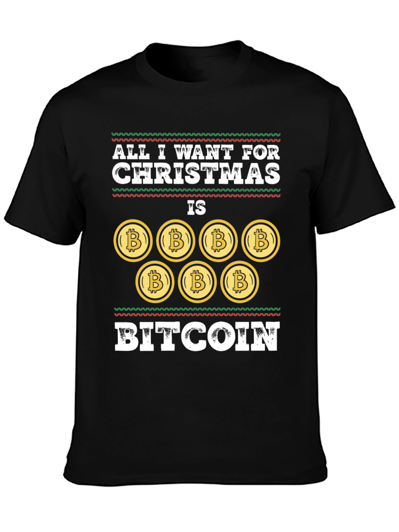 Bitcoin Christmas Graphic T-Shirt