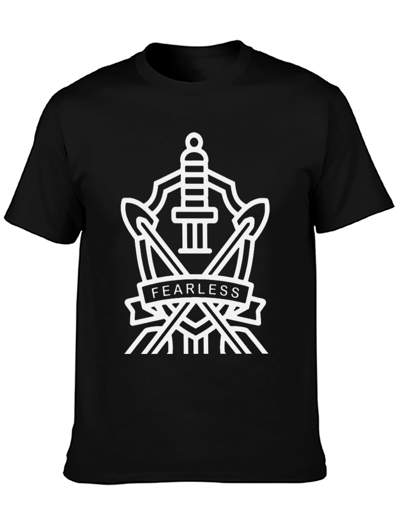 Fearless Graphic Tee - Black Crew Neck T-Shirt