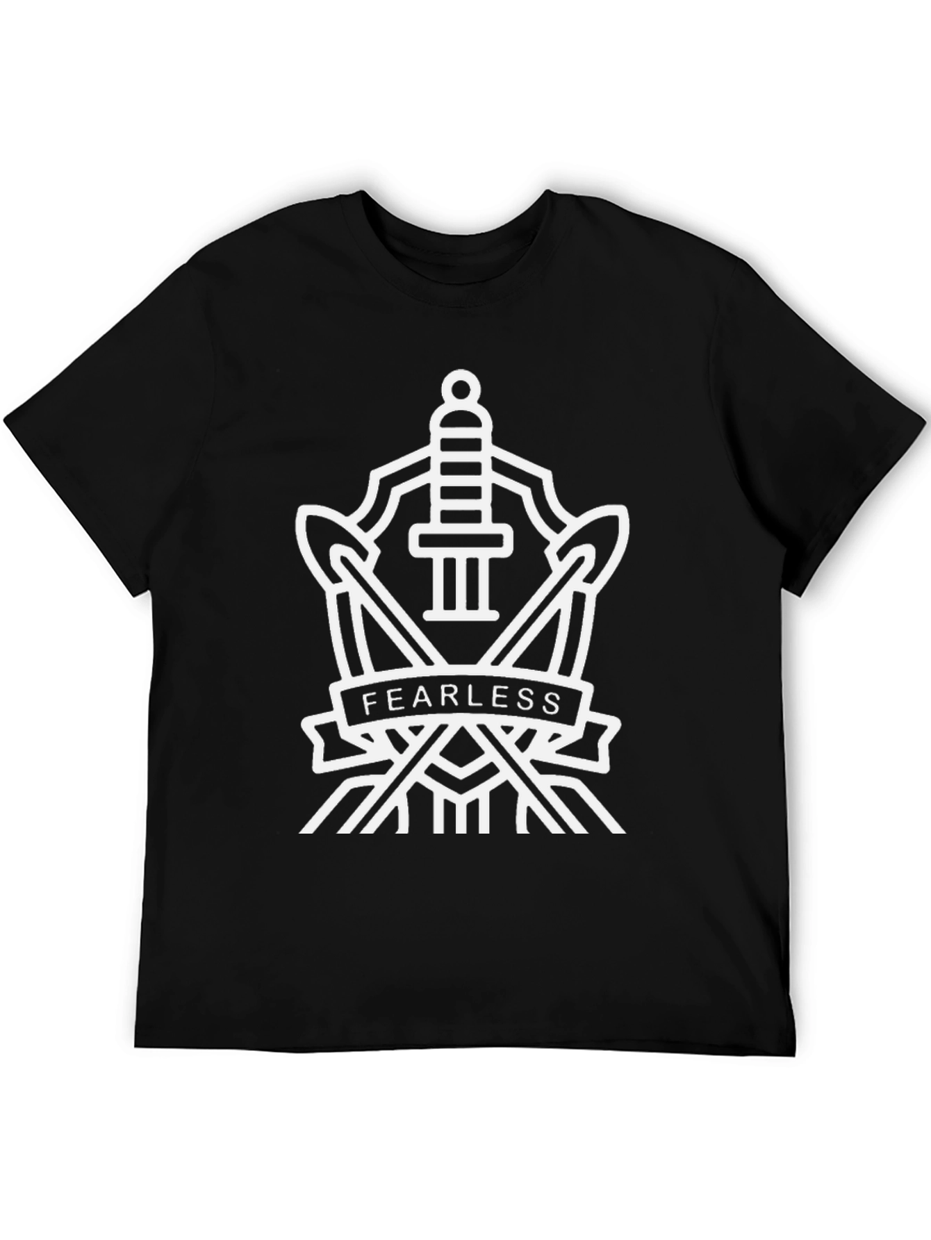 Fearless Graphic Tee - Black Crew Neck T-Shirt