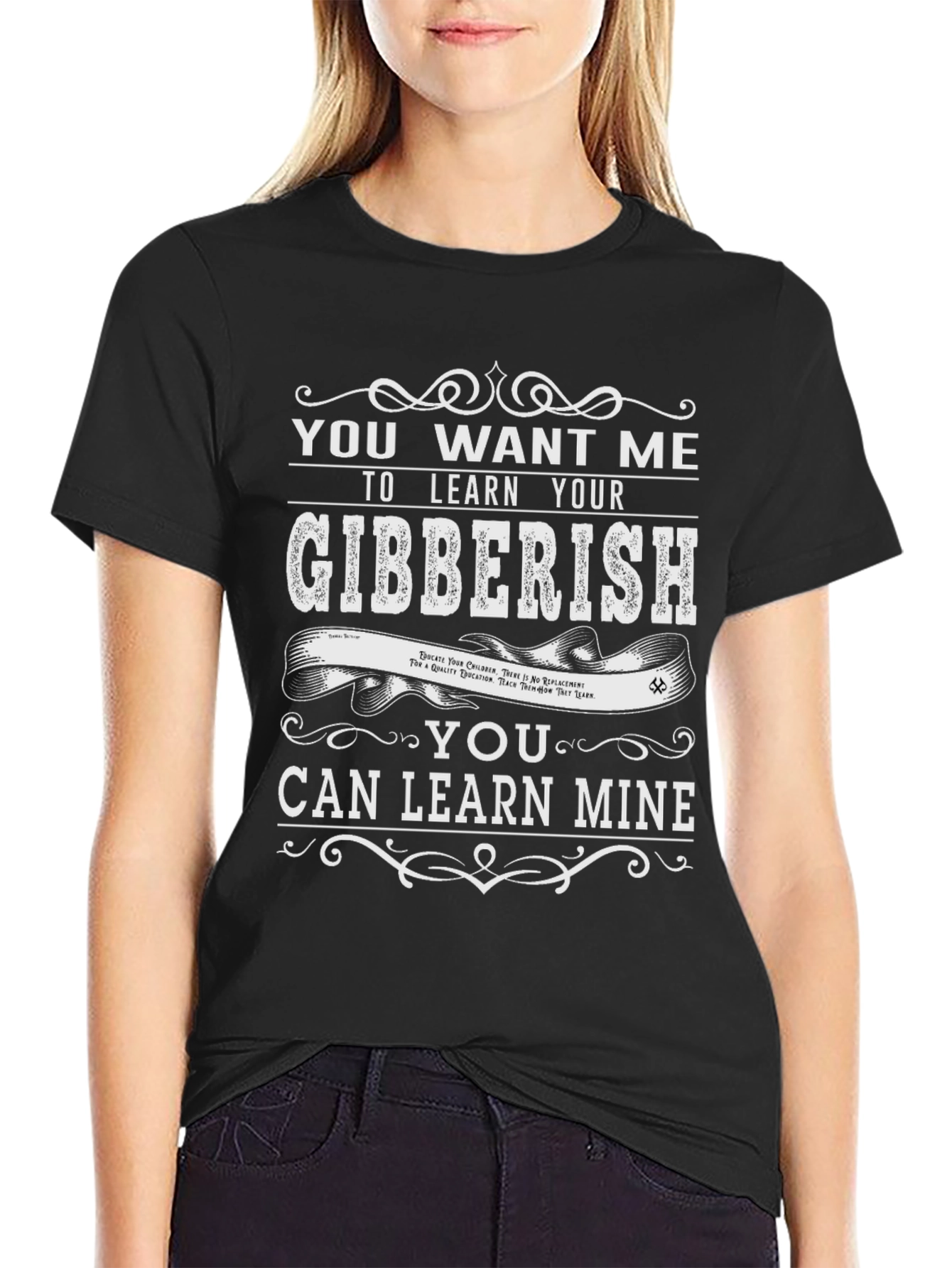 Learn Your Gibberish Funny Graphic Tee