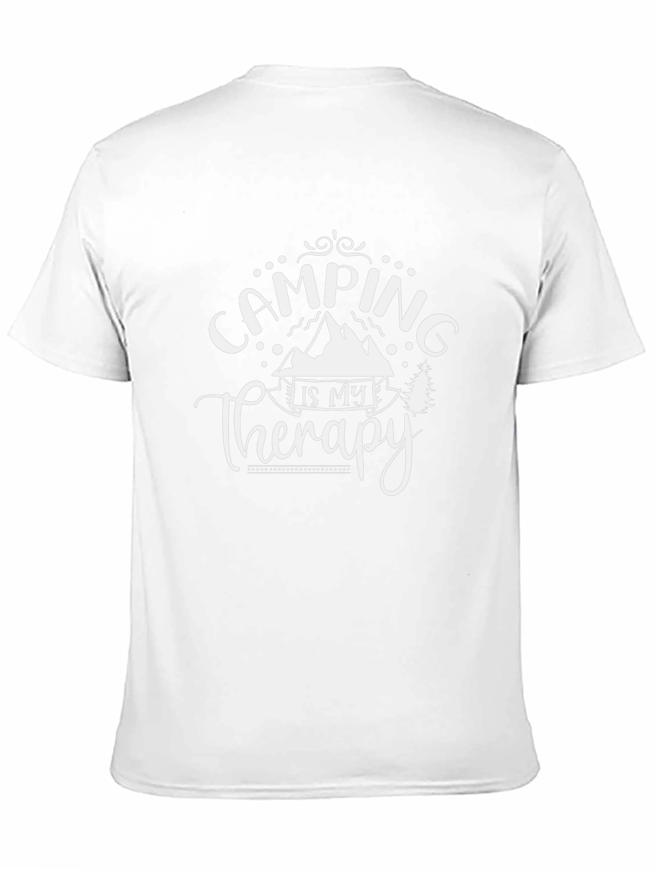 Camping is My Therapy Black Graphic T-Shirt