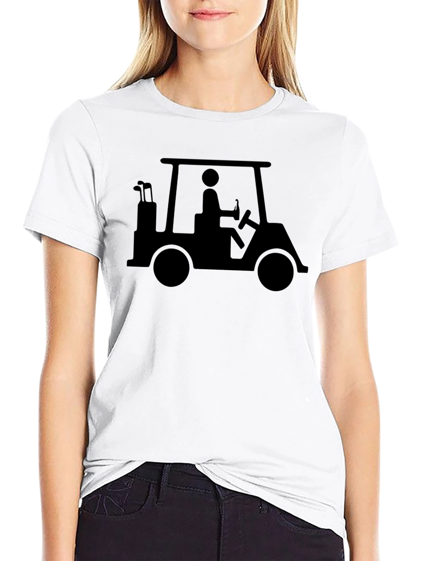 Golf Cart Graphic Tee - Black