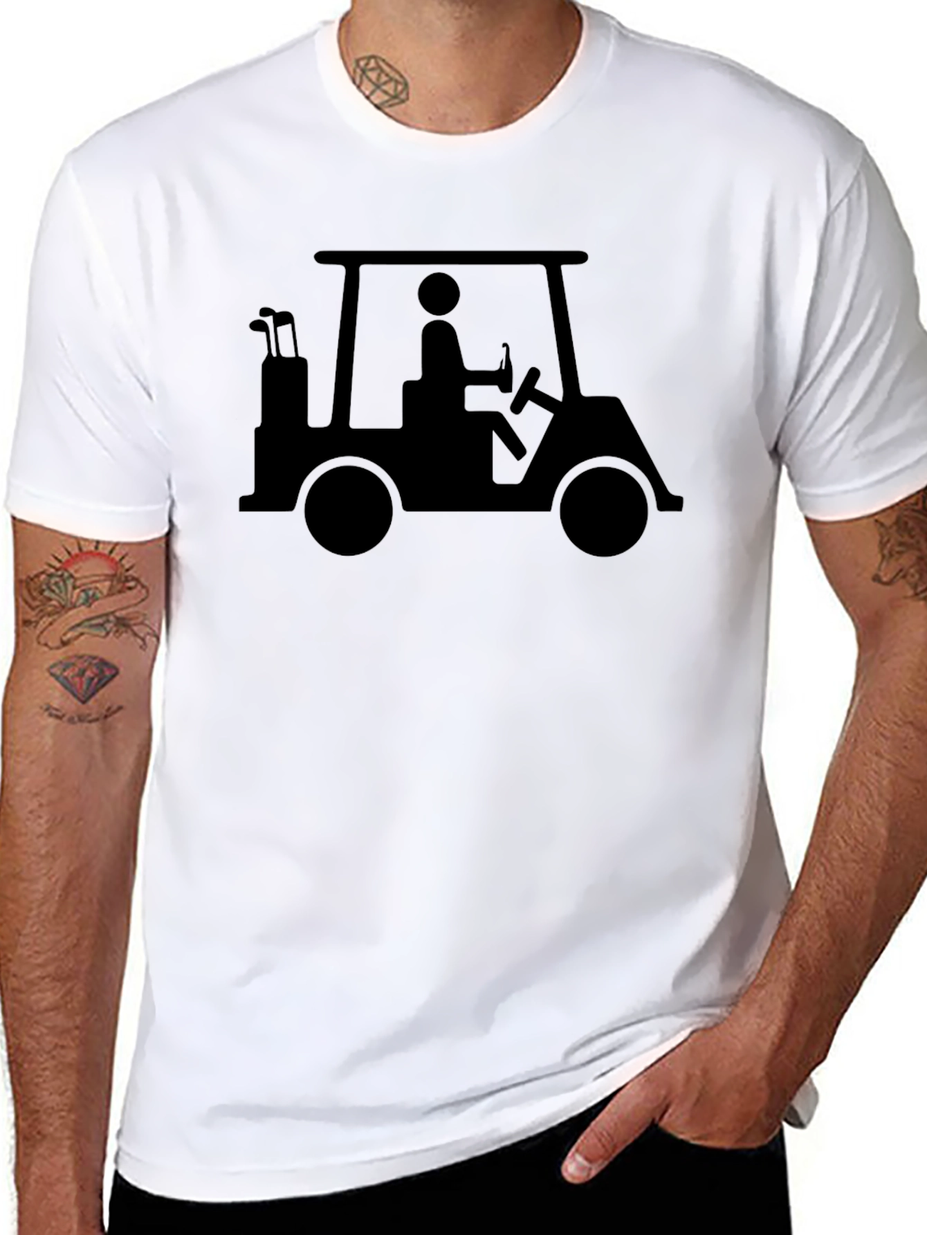 Golf Cart Graphic Tee - Black