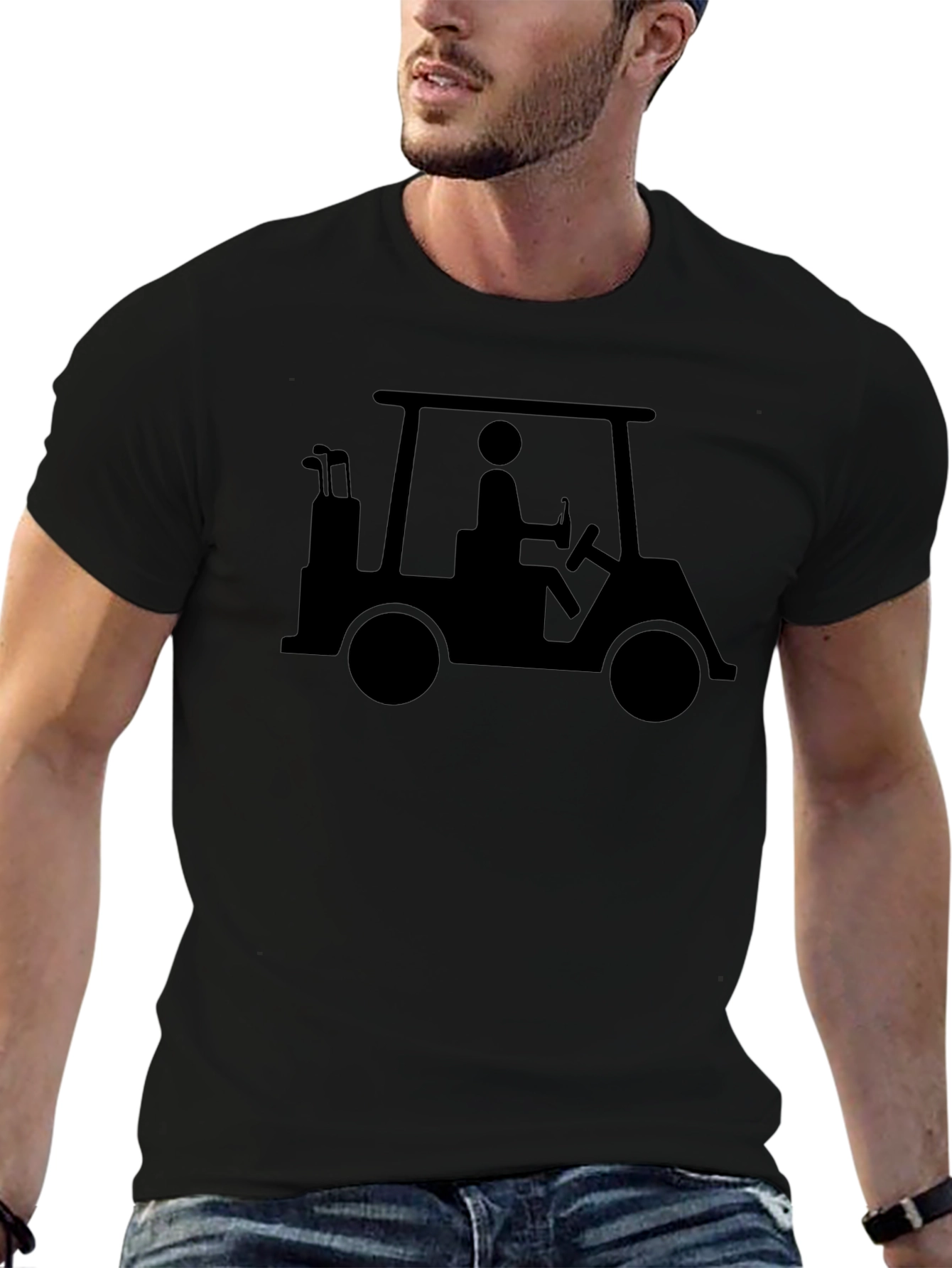 Golf Cart Graphic Tee - Black