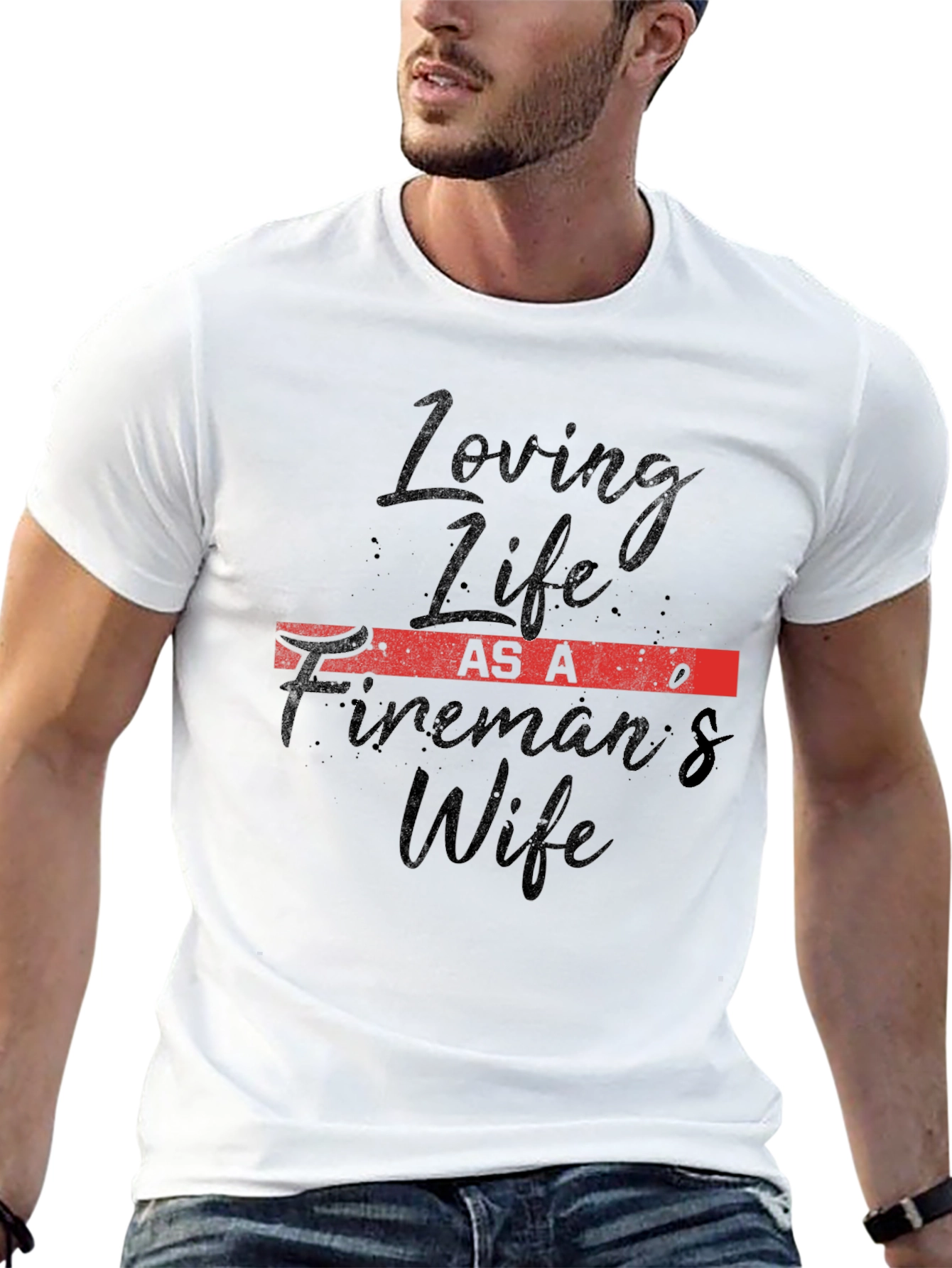 Firemans Wife Tee - Loving Life Black T-Shirt