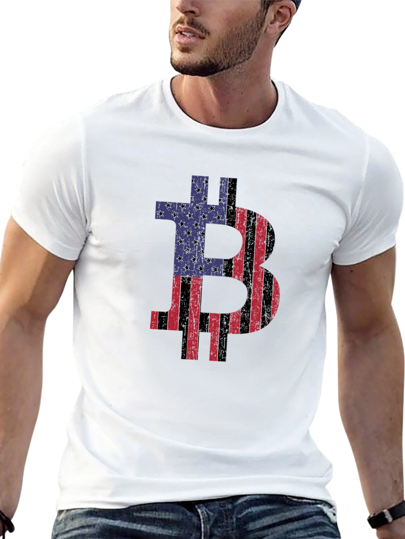 American Flag Bitcoin T-Shirt