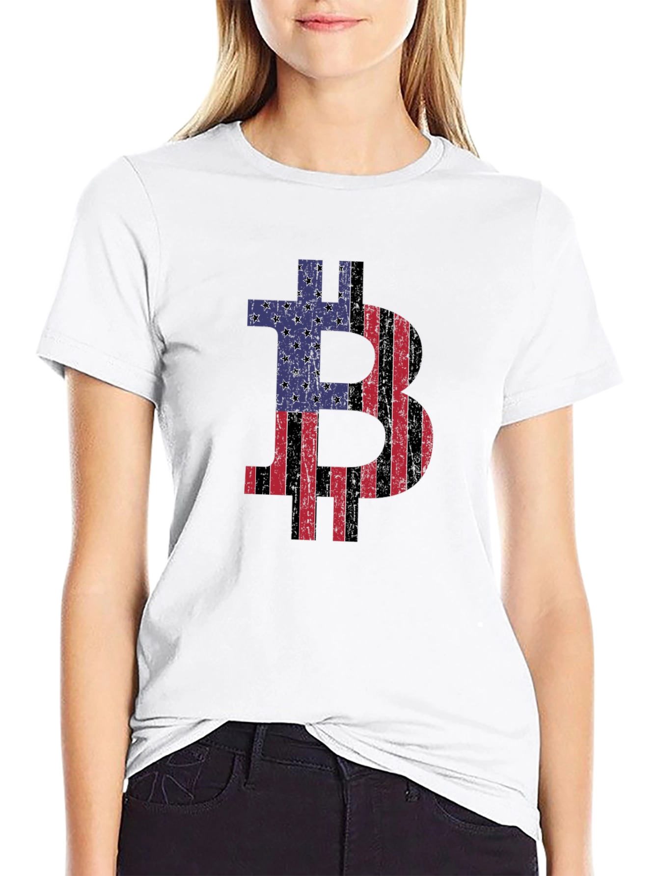 American Flag Bitcoin T-Shirt