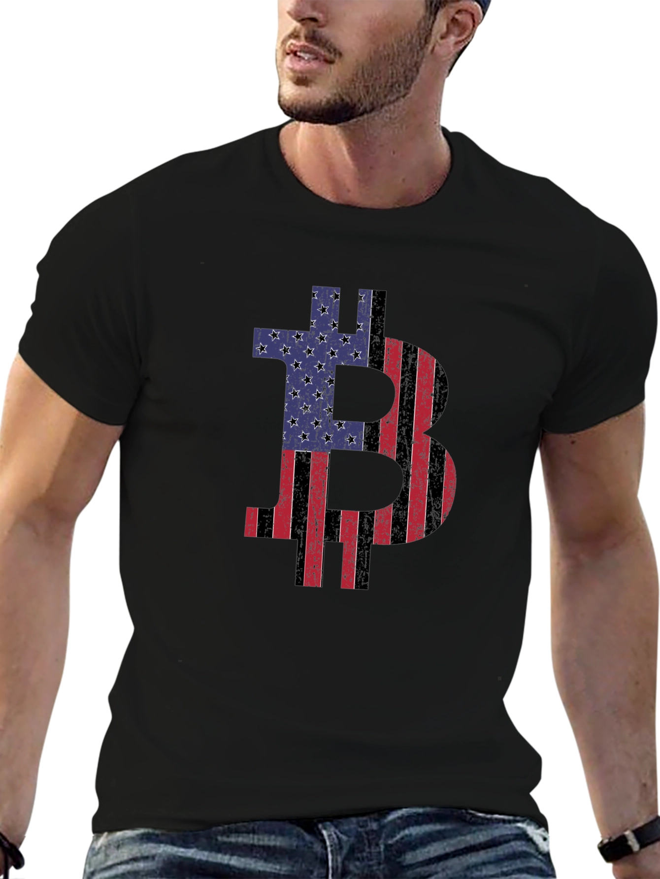 American Flag Bitcoin T-Shirt