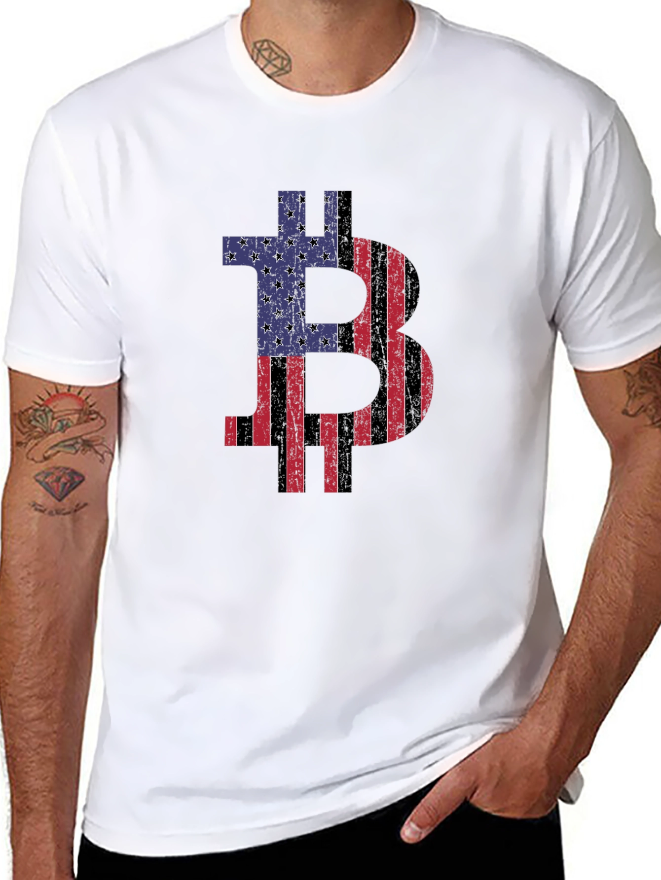 American Flag Bitcoin T-Shirt