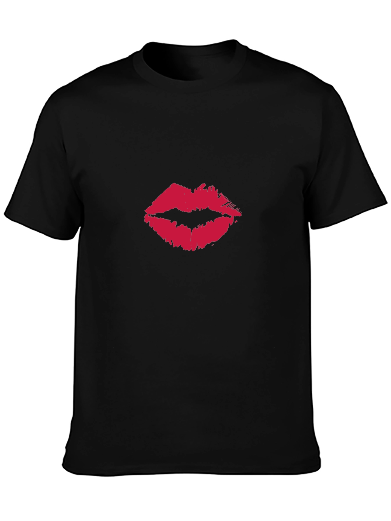 Kiss Print Black T-Shirt