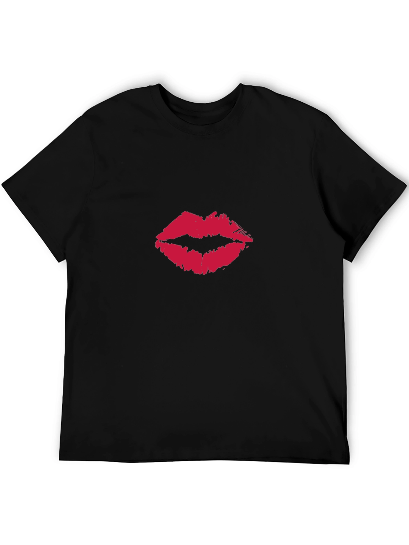 Kiss Print Black T-Shirt