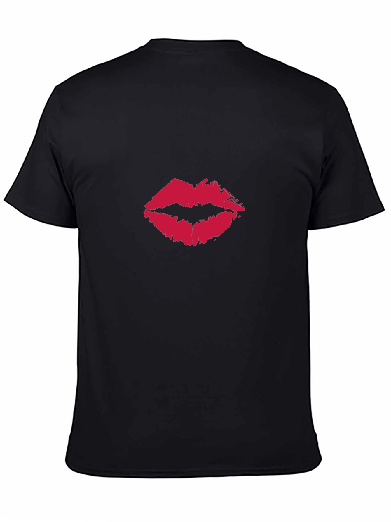 Kiss Print Black T-Shirt