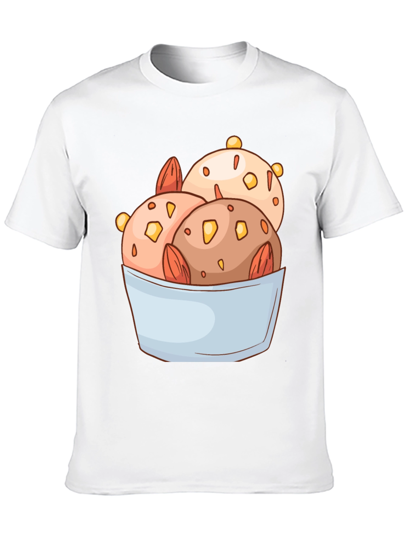 Ice Cream Bowl Graphic Tee - Black