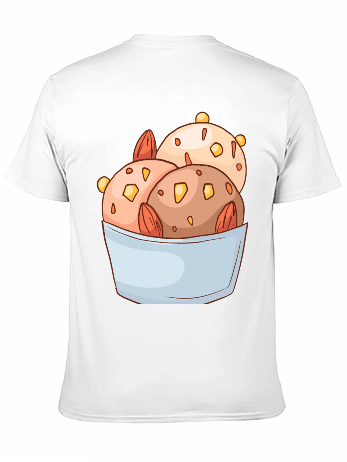 Ice Cream Bowl Graphic Tee - Black