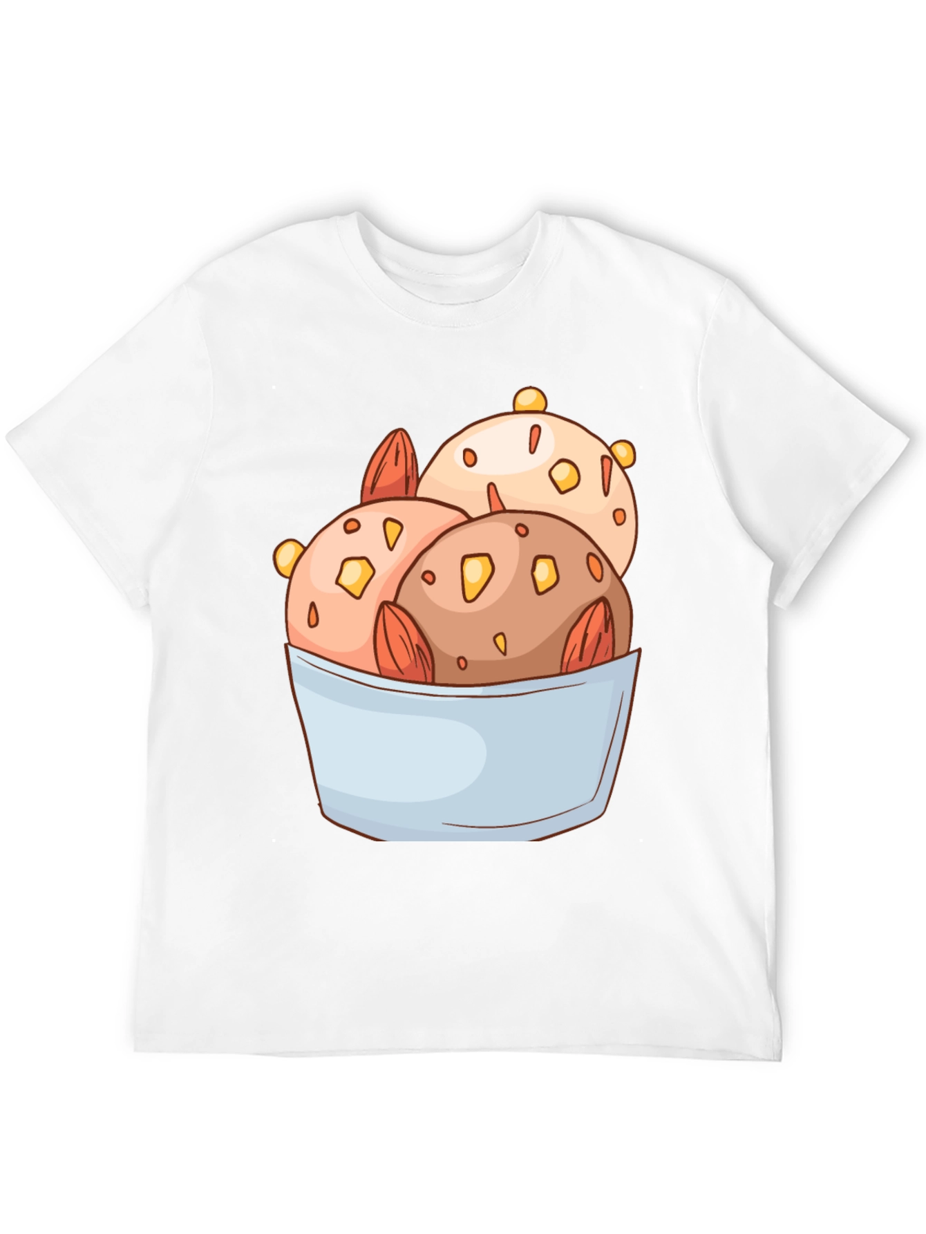 Ice Cream Bowl Graphic Tee - Black