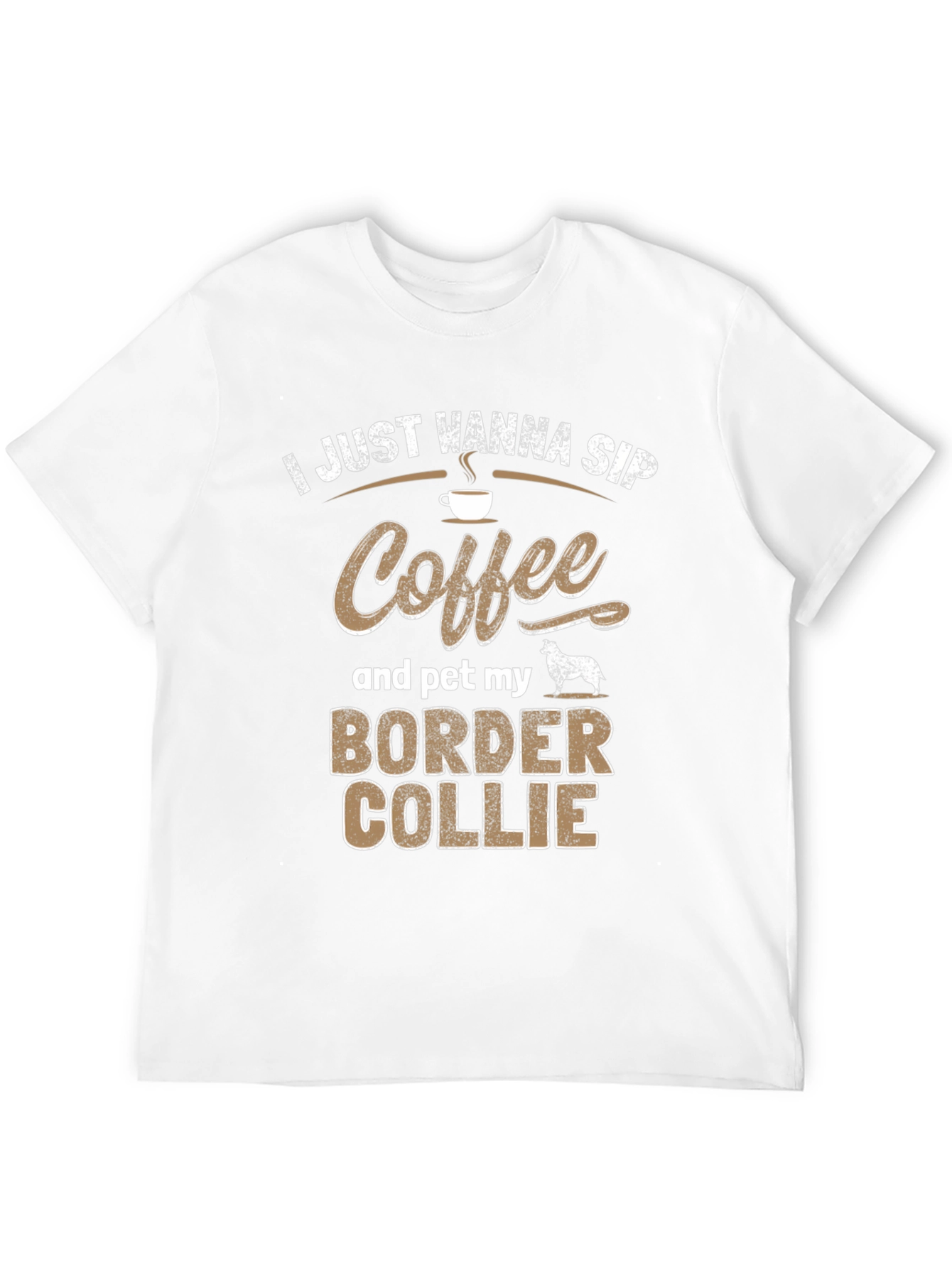 Coffee & Border Collie Graphic T-Shirt