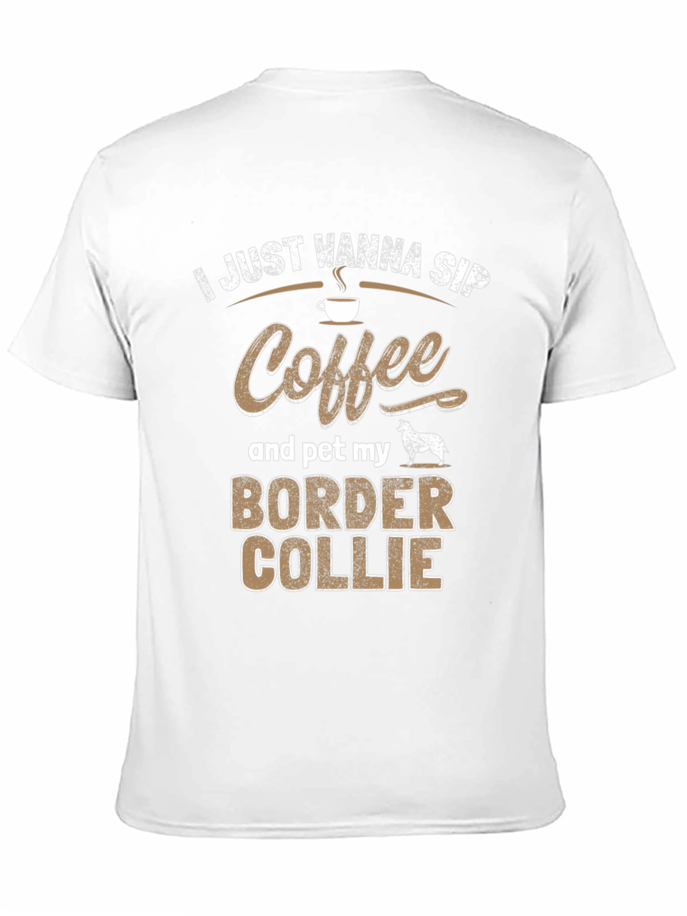 Coffee & Border Collie Graphic T-Shirt