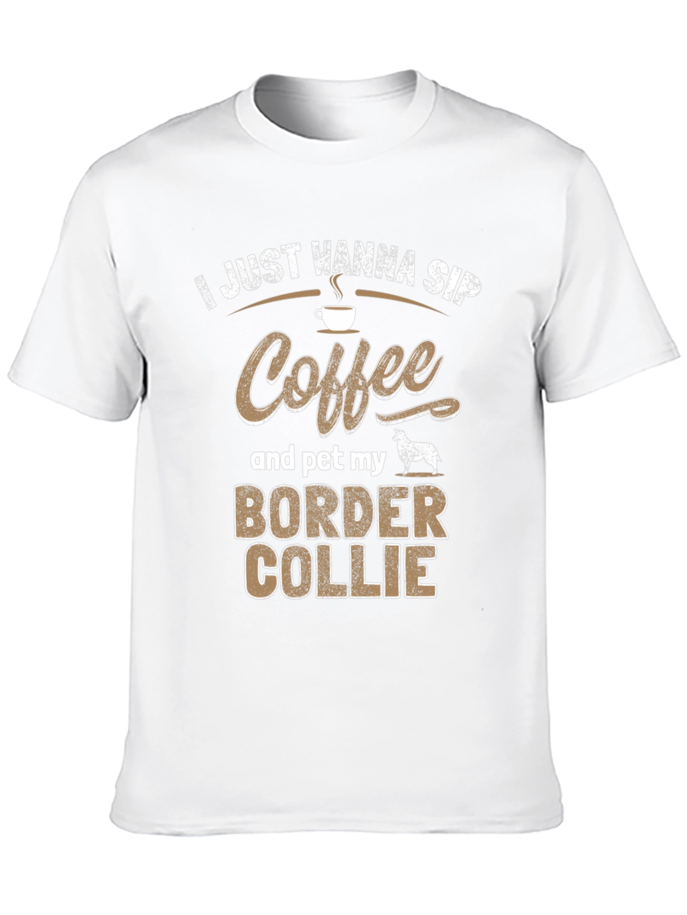 Coffee & Border Collie Graphic T-Shirt