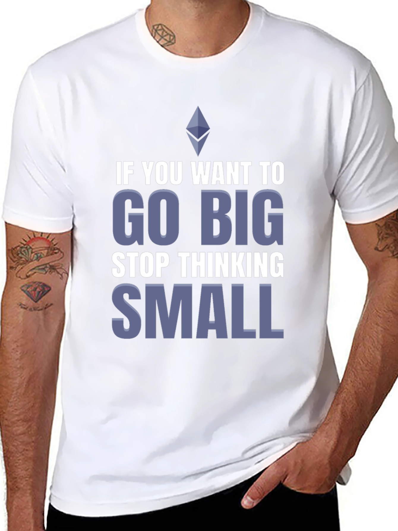 Go Big T-Shirt - Motivational Crypto Tee