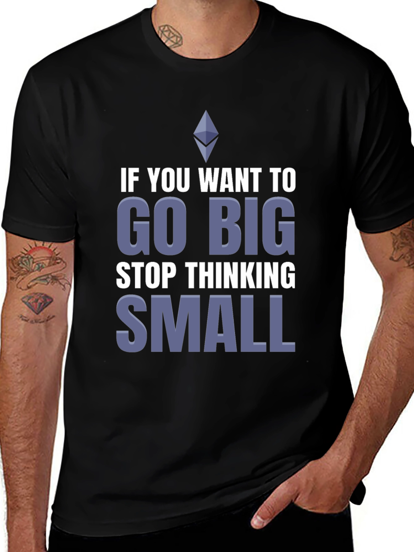 Go Big T-Shirt - Motivational Crypto Tee