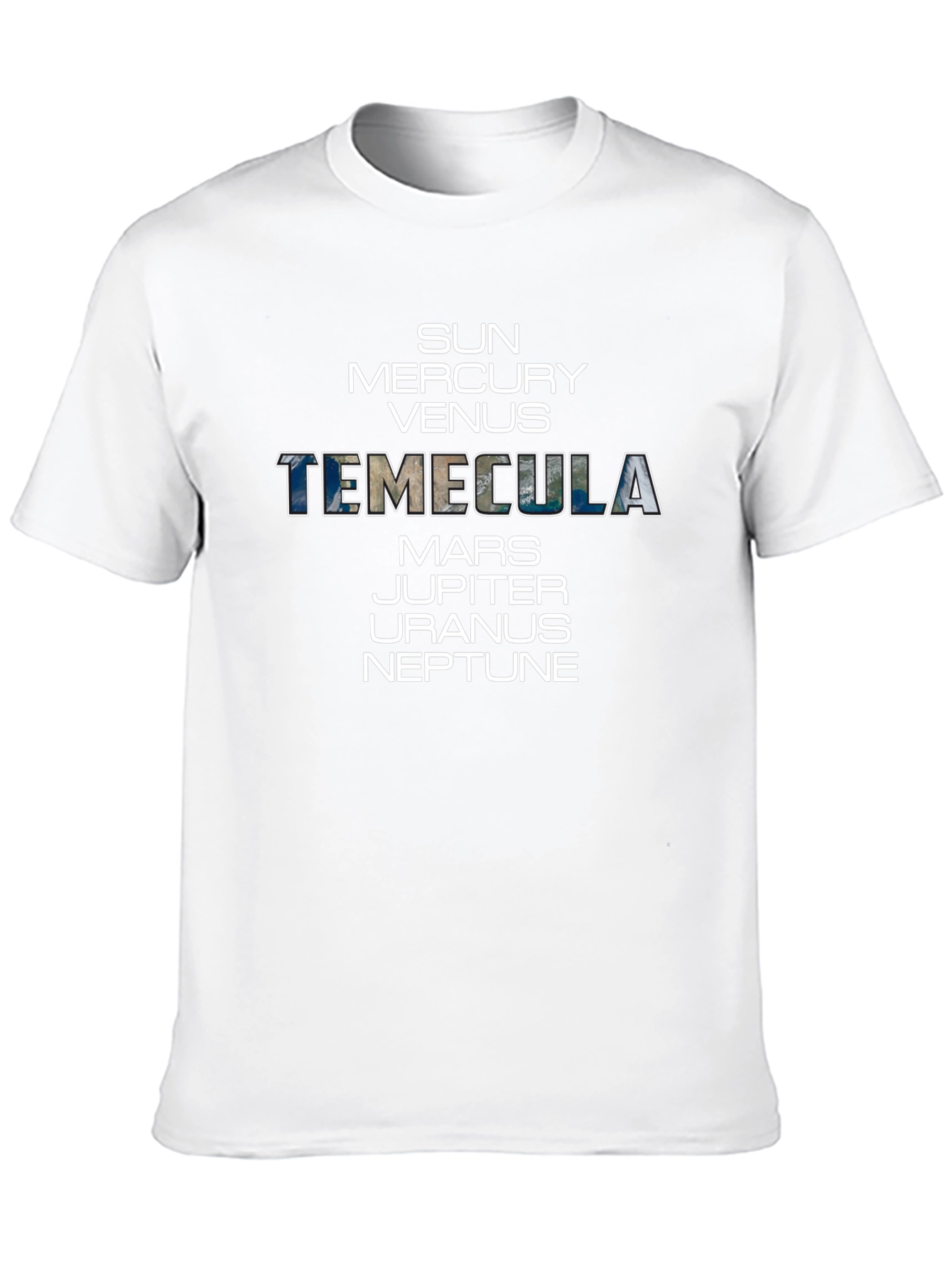 Temecula Planet Names Graphic T-Shirt