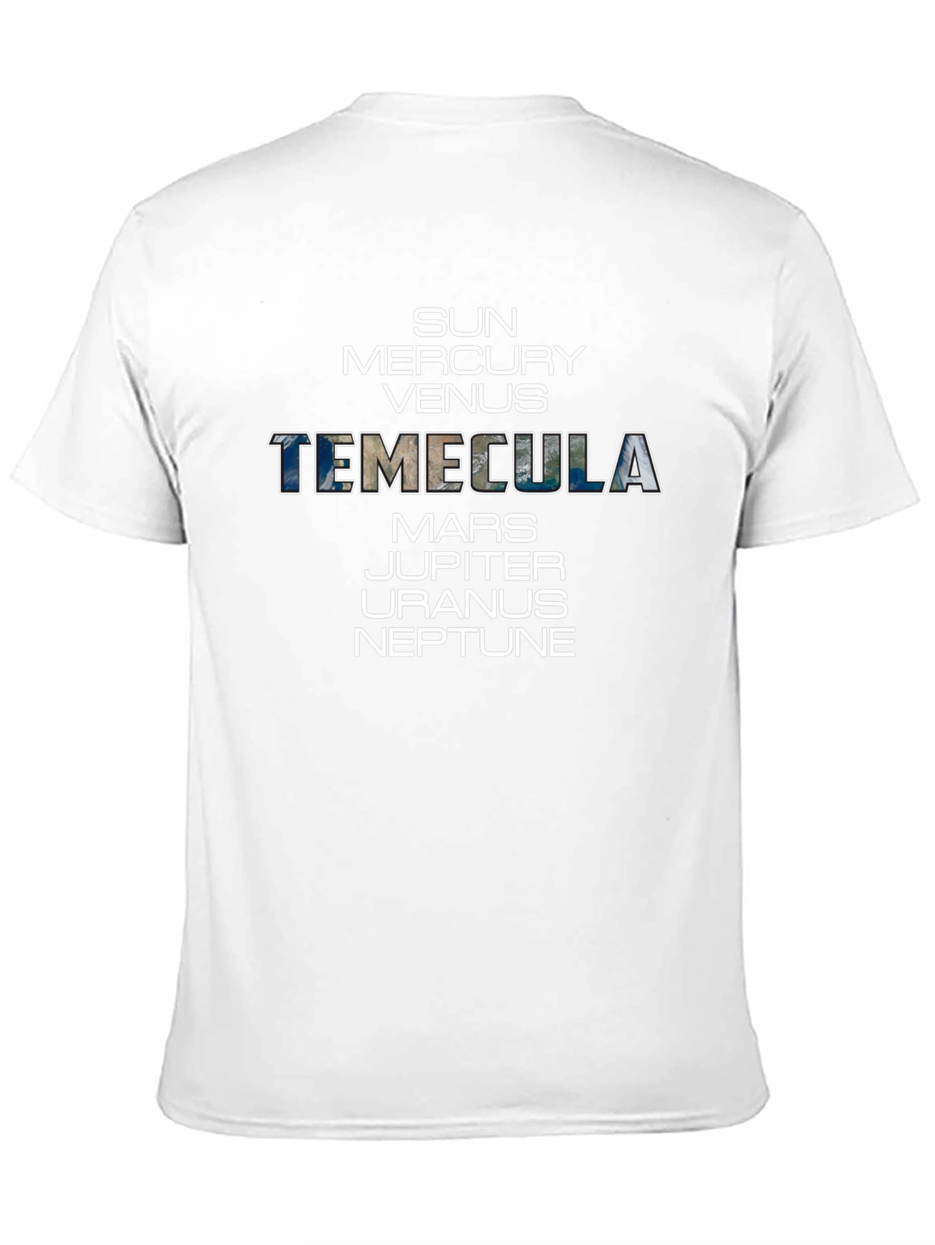 Temecula Planet Names Graphic T-Shirt