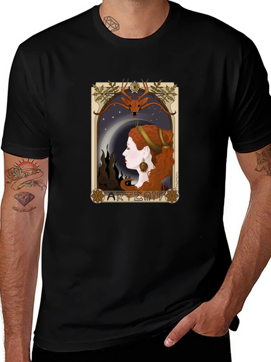 Artemis Art Nouveau T-Shirt - Classic Goddess Design