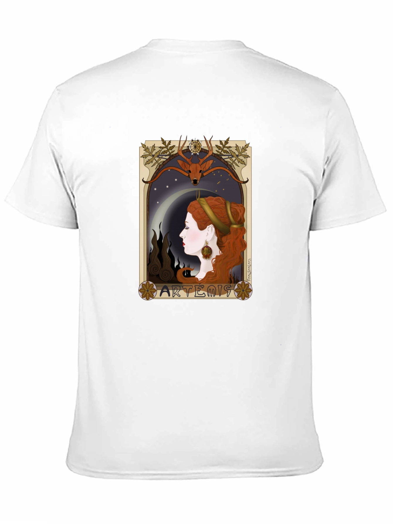 Artemis Art Nouveau T-Shirt - Classic Goddess Design