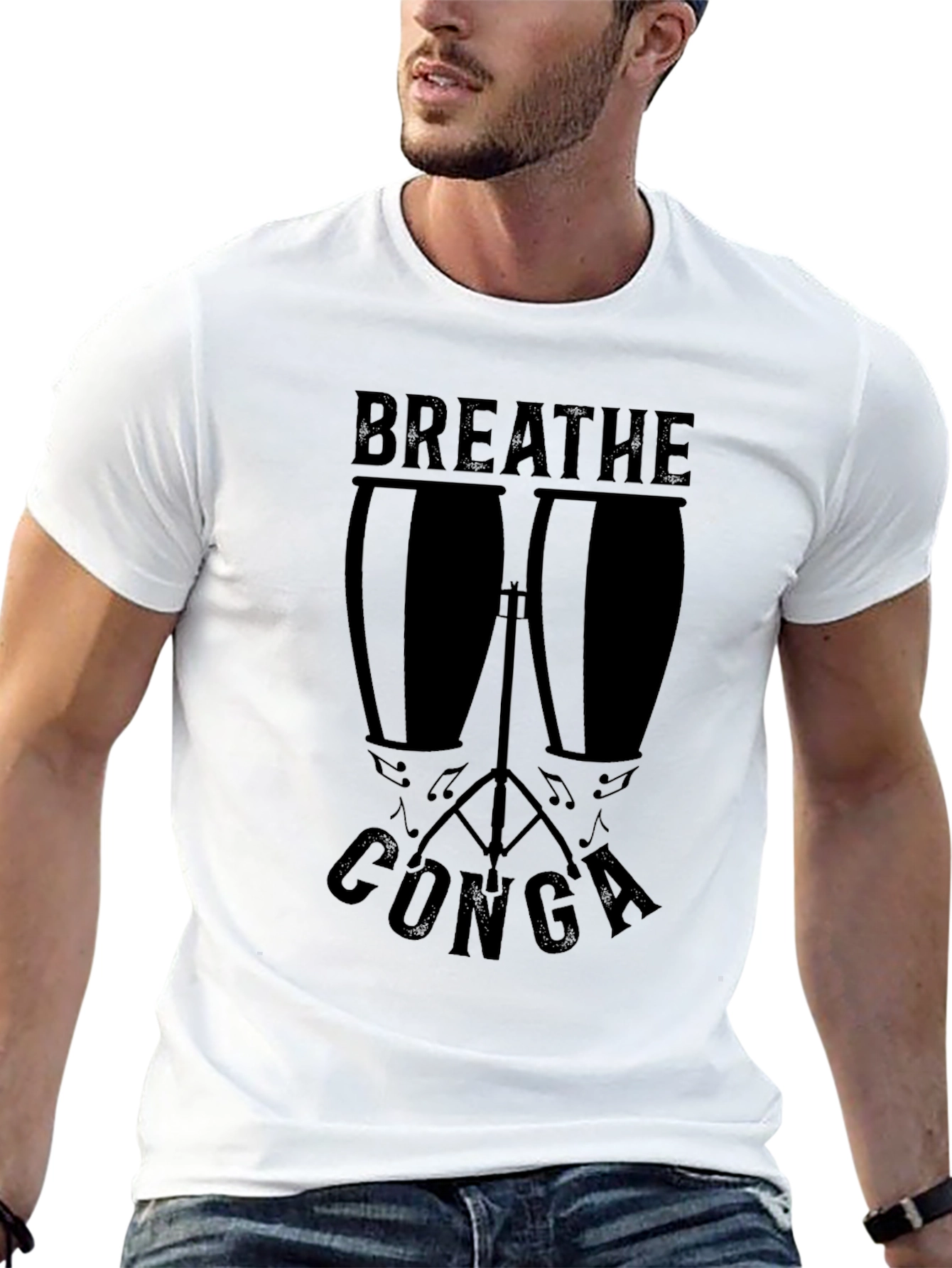 Breathe Conga Black Graphic Tee