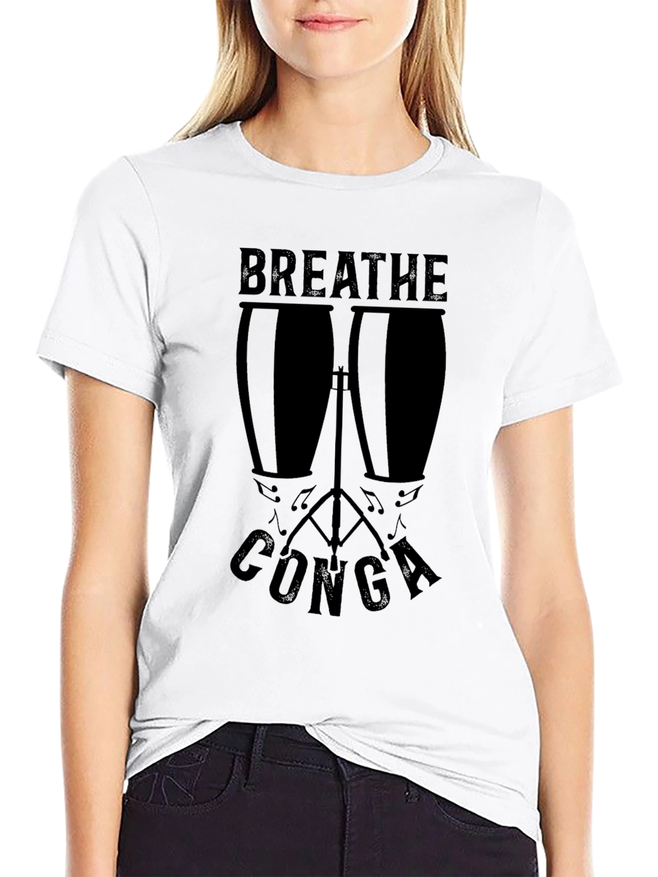 Breathe Conga Black Graphic Tee