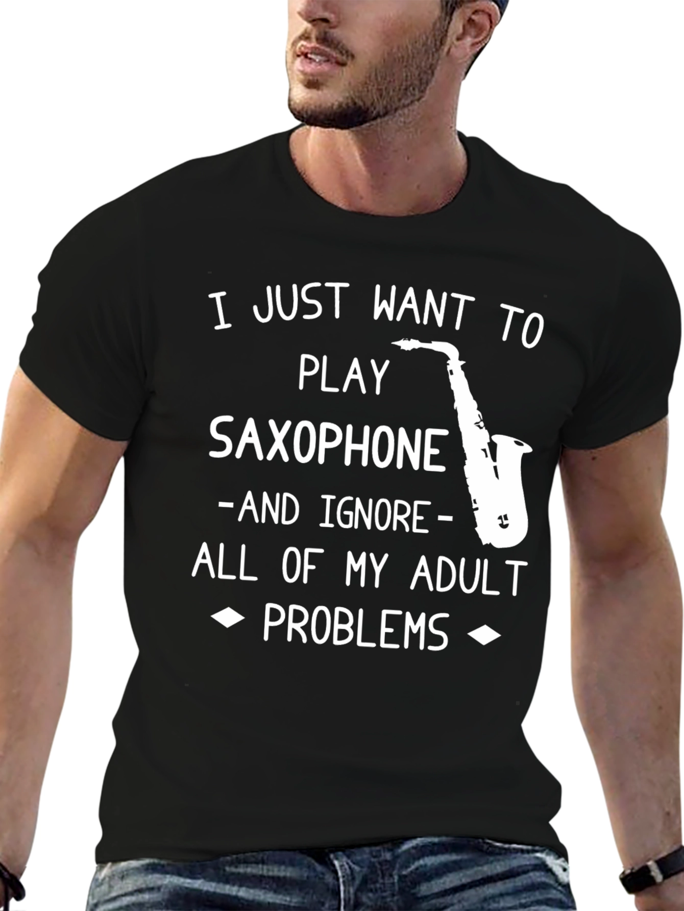 Saxophone Lovers T-Shirt: Adulting is Hard!