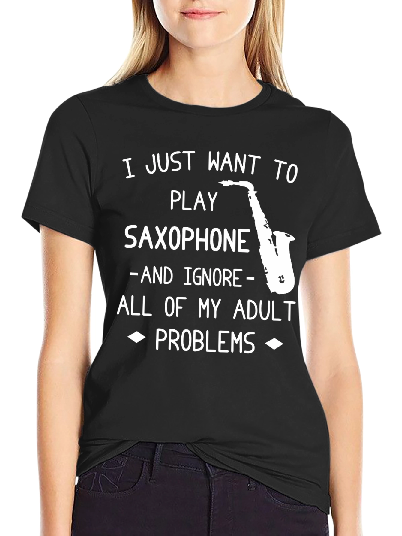 Saxophone Lovers T-Shirt: Adulting is Hard!