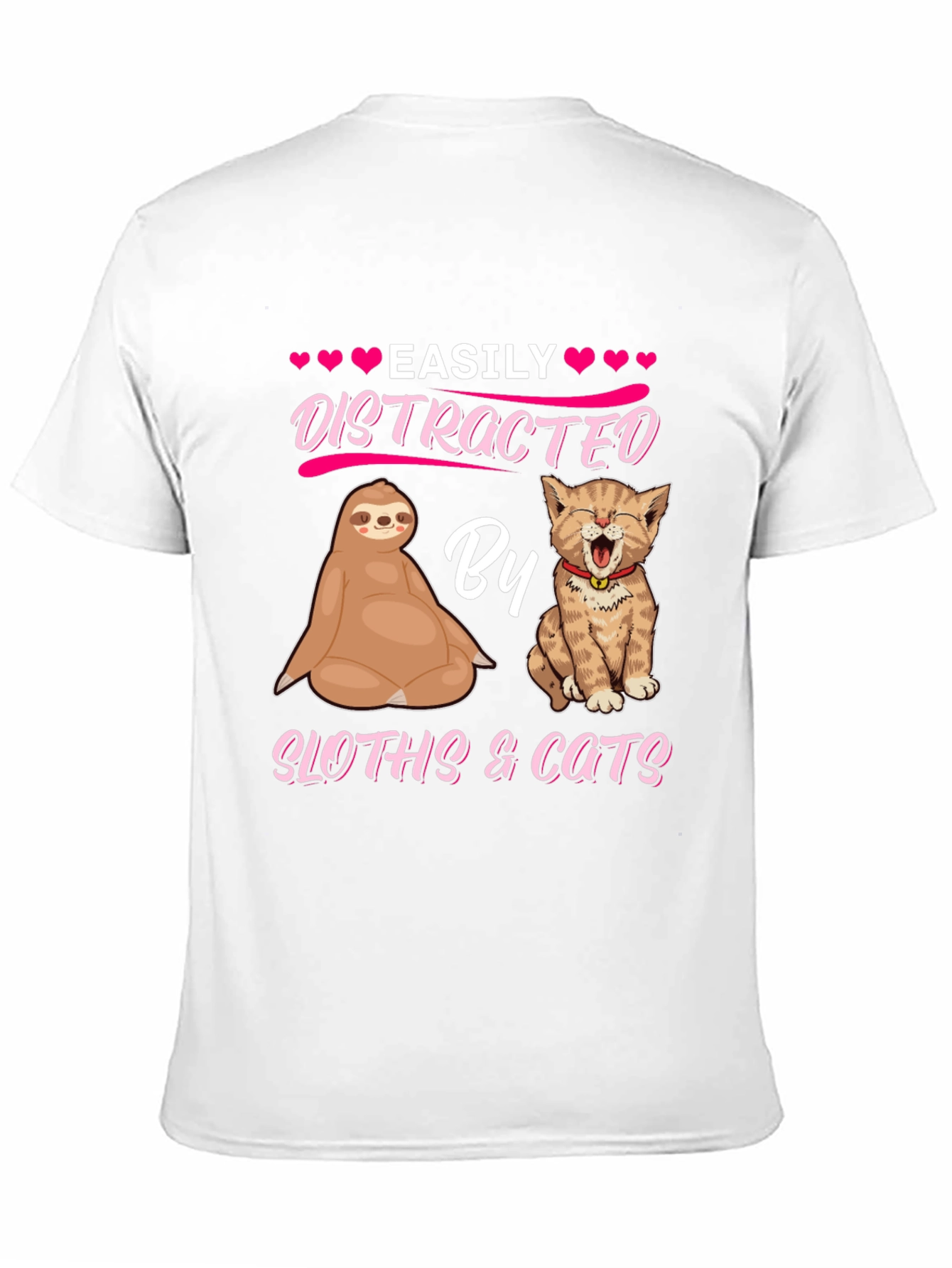 Easily Distracted By Sloths & Cats T-Shirt