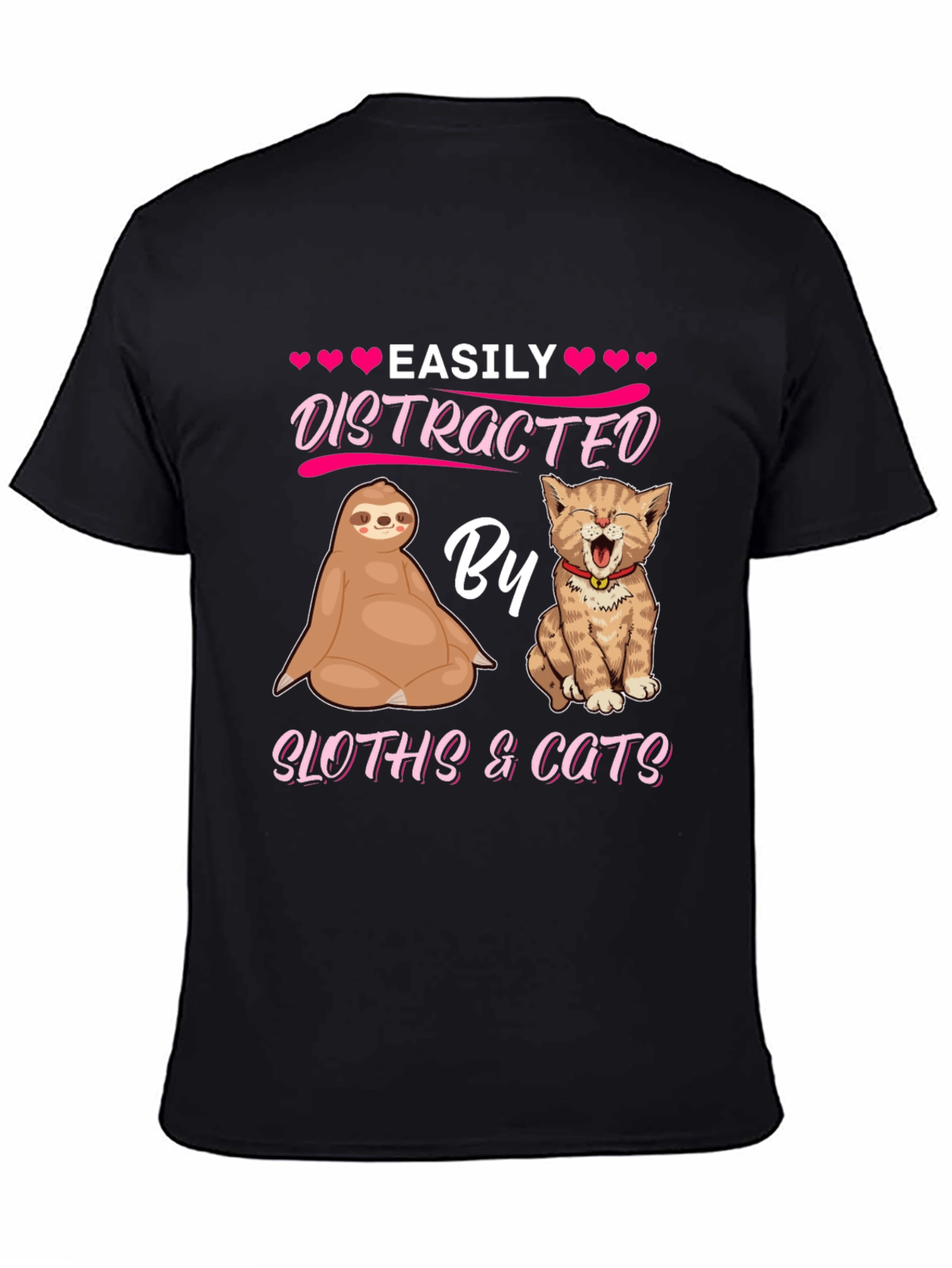 Easily Distracted By Sloths & Cats T-Shirt