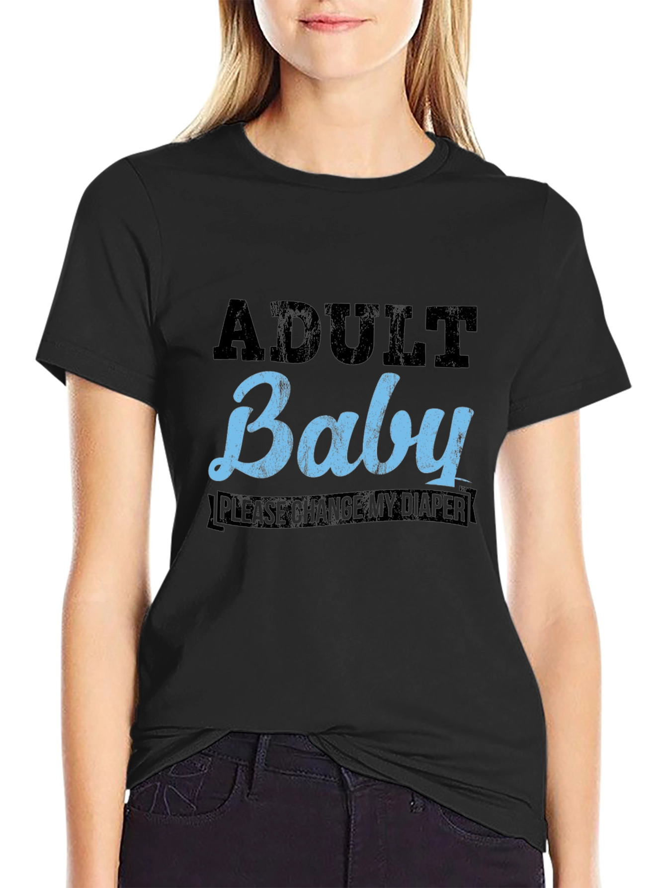 Adult Baby Graphic T-Shirt - Change My Diaper