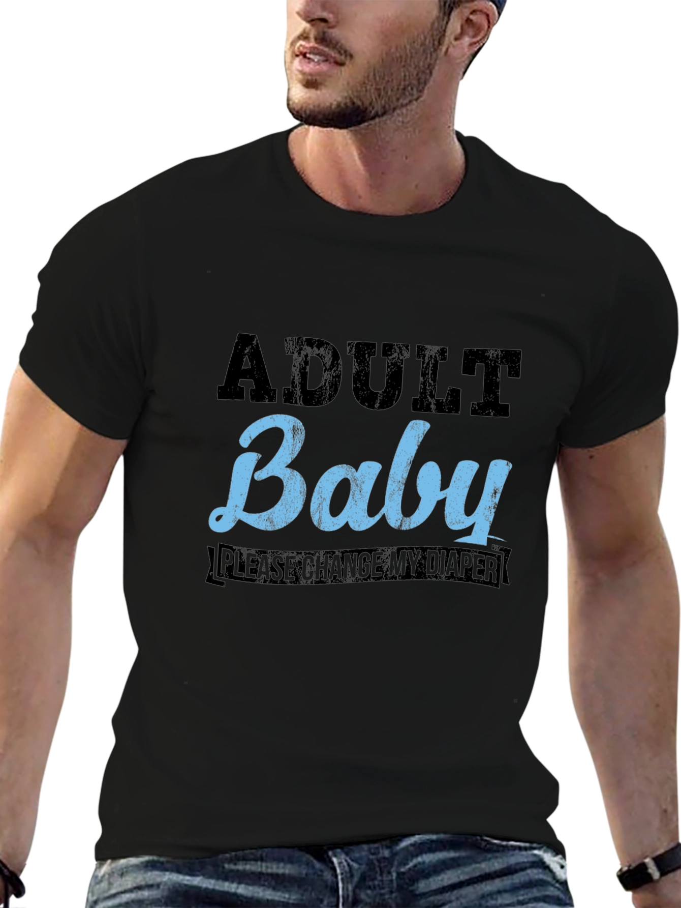 Adult Baby Graphic T-Shirt - Change My Diaper