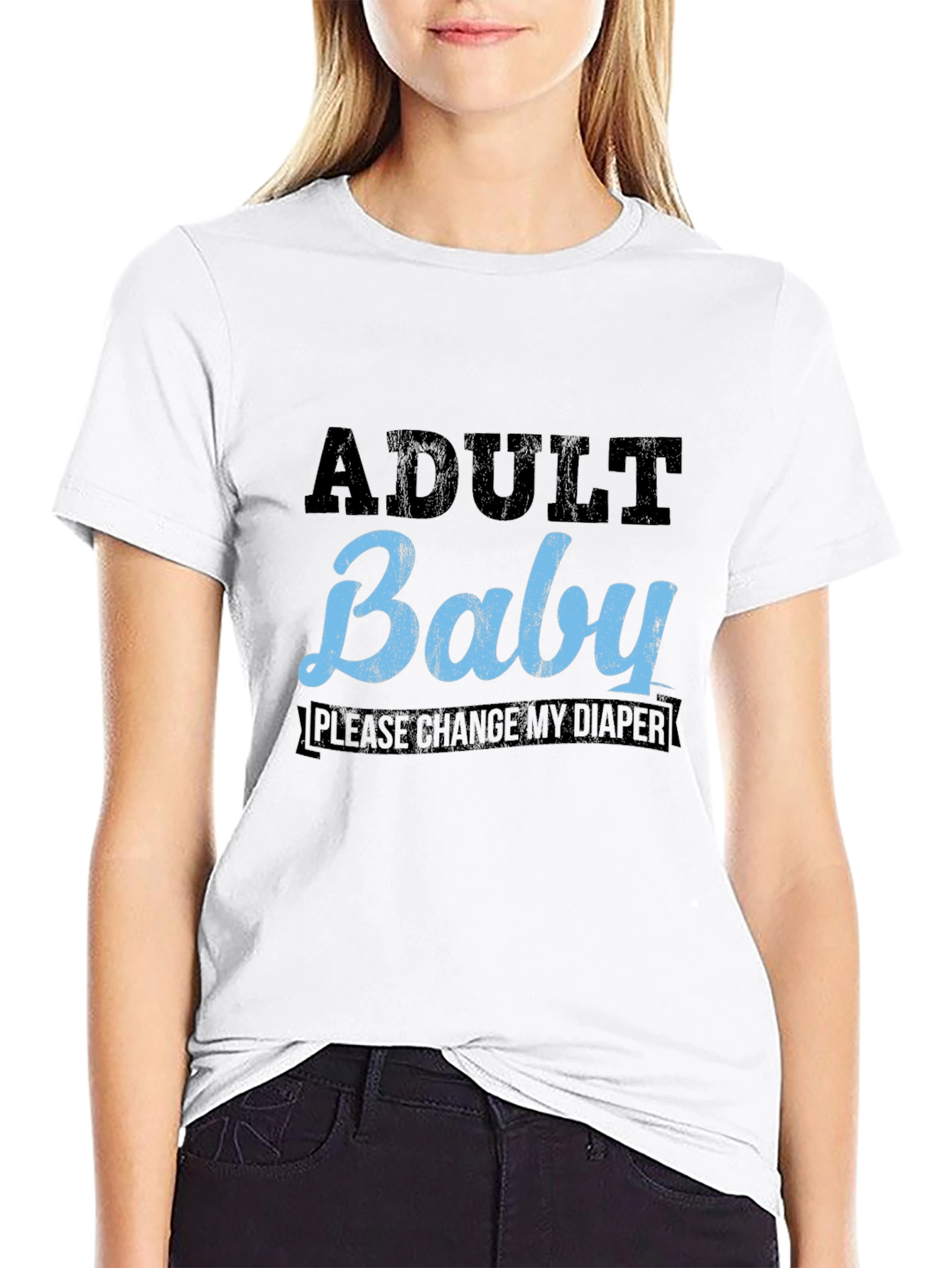 Adult Baby Graphic T-Shirt - Change My Diaper